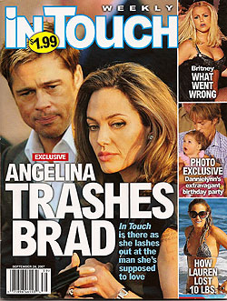 Illustration for article titled 4 Out Of 5 Tabloids Agree: Angelina Jolie Loves Her Kids; Either Loves Or Hates Brad